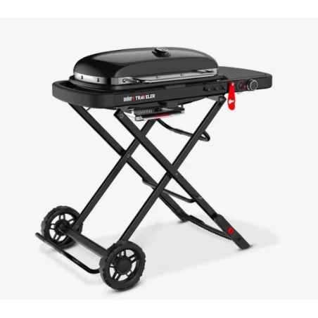 Weber Traveler Stealth Edition | BBQ a Gas Portatile Nero