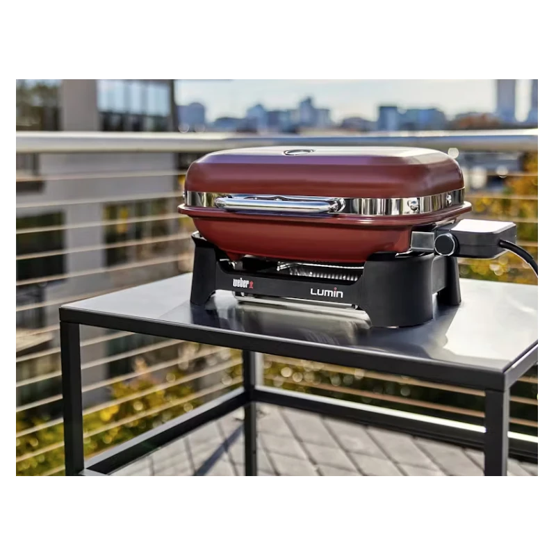 Weber Lumin Compact Crimson (Rosso) | BBQ Elettrico Compatto