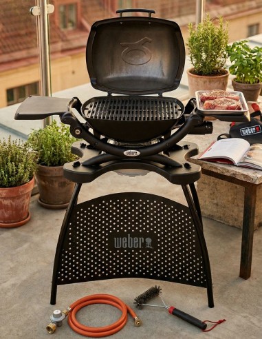 Kit Weber Q 1200 con Stand + Adattatore gas + spazzola | Bbqhouse