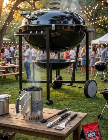Kit Weber Ranch Kettle Carbone + Accessori | Bbqhouse